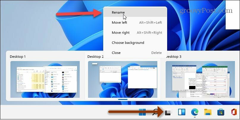 hernoem virtuele desktops Windows 11