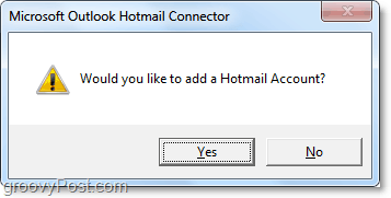 voeg een hotmail-account toe om vooruit te kijken in de connector-tool