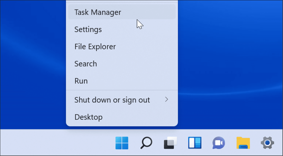 Open Taakbeheer op Windows 11