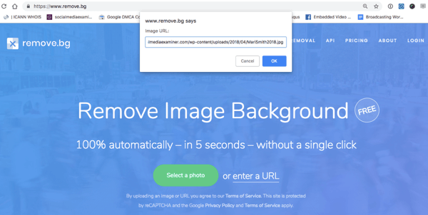 remove.bg gebruikt AI om automatisch achtergronden uit afbeeldingen te verwijderen.