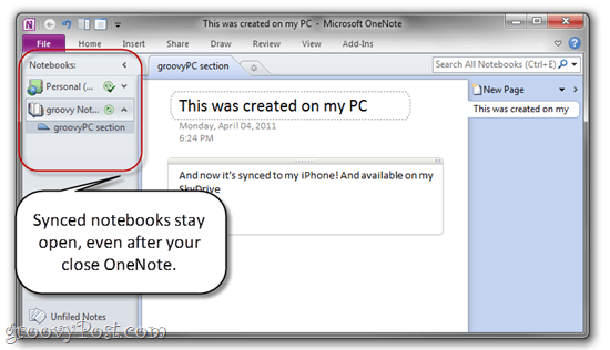 OnEnote automatisch synchroniseren