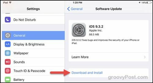 Apple iOS 9.3.2 update beveiligingspatch