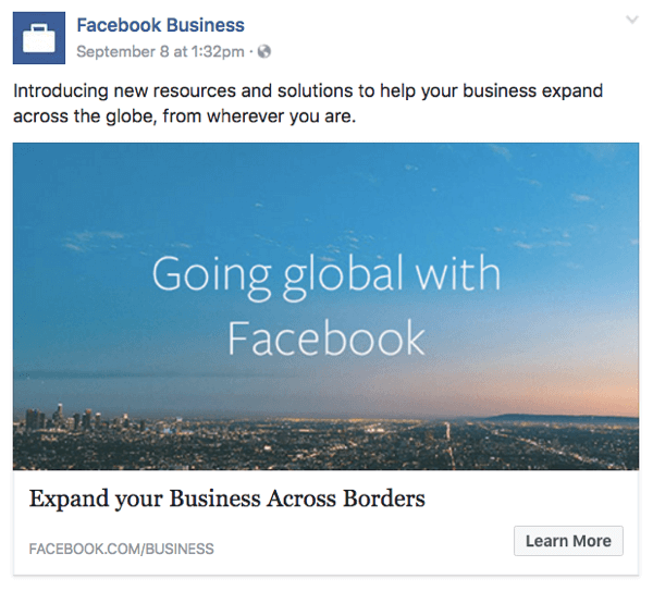 facebook voor wereldwijde zaken