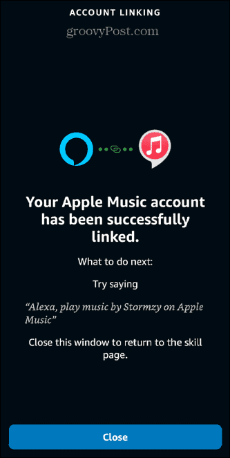 Alexa Apple Music-account verbonden