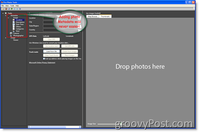 Metadata van Microsoft Pro Photo Tools:: groovyPost.com