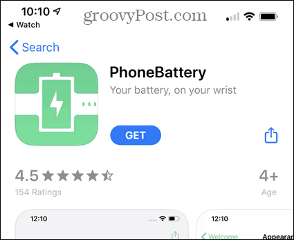 Installeer de PhoneBattery-app vanuit de App Store