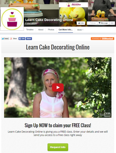 leer cake versieren online facebook-app