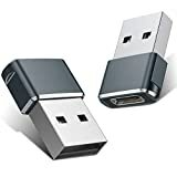 Basesailor USB C Female naar USB Male Adapter 2 Pack, Type A Charger Converter voor Apple iWatch Watch Serie 7 8 SE, iPhone 11 12 13 14 Plus Pro Max, AirPods iPad Air 4 5 Mini 6, Samsung Galaxy S20 S21 S22