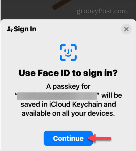 blijf Face ID gebruiken en log in met toegangssleutels