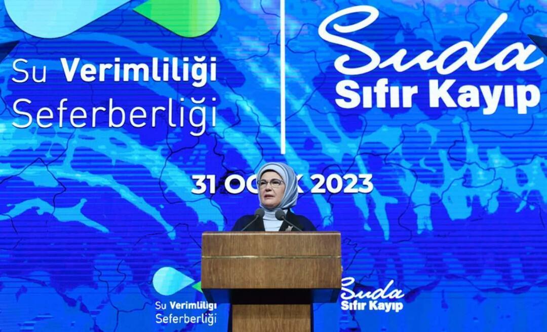 Emine Erdoğan woonde de introductiebijeenkomst "Water Efficiency Campaign" bij!