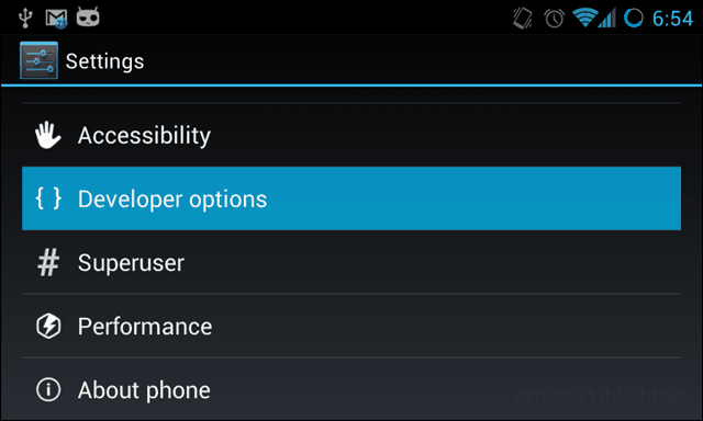 Hoe het Developer Options-menu voor Android uit te schakelen