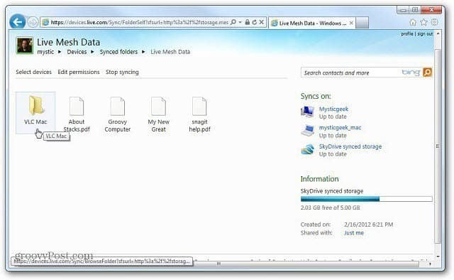 Windows Live Mesh 2011 voor Mac: aan de slag