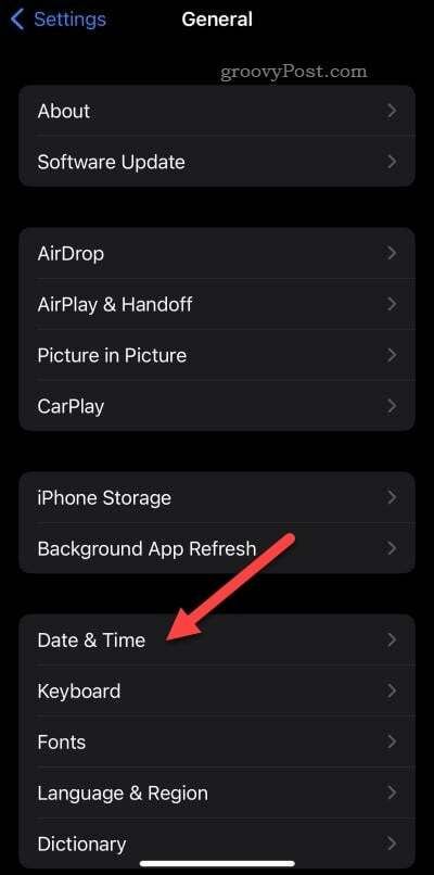 iPhone datum- en tijdinstellingen