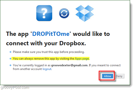 sta mensen toe om te uploaden naar je dropbox