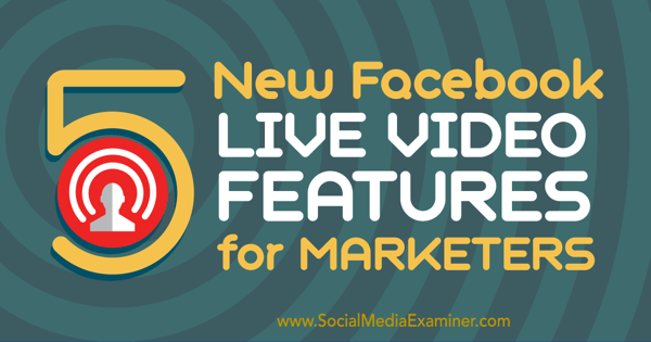 facebook live video marketingfuncties