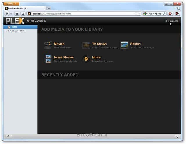 Plex Media Server Firefox