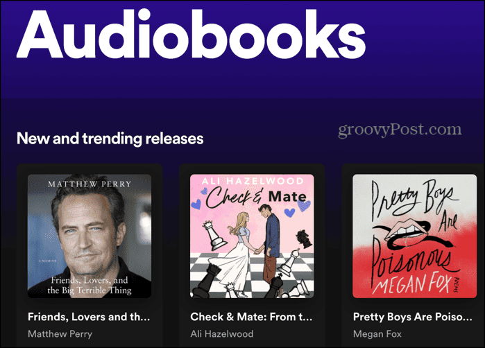 Spotify-lijst met audioboeken