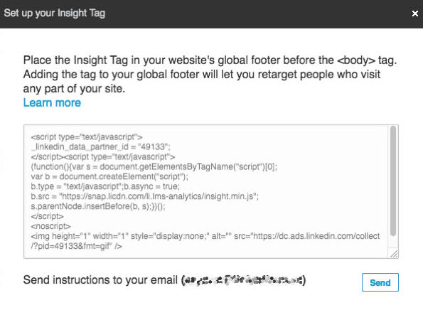 Installeer de LinkedIn Insight-tag op uw website.