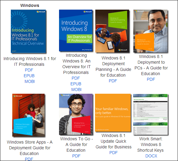 Download gratis Microsoft eBooks over Microsoft-software en -services
