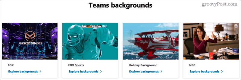 Microsoft Teams achtergronden website