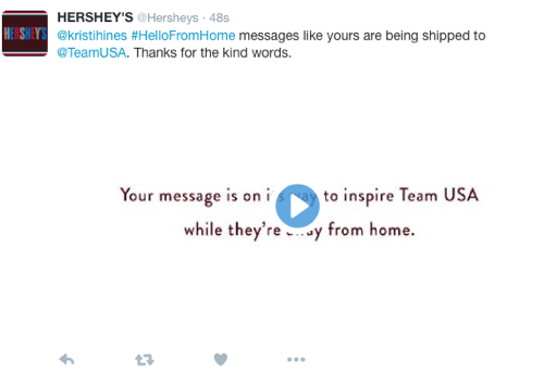 hersheys twitter conversatie-advertentie