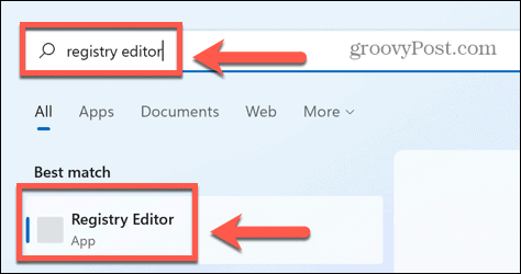 windows opent register-editor