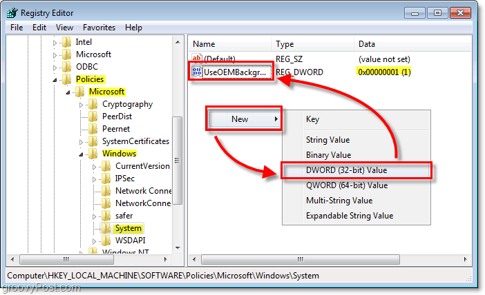 Hoe de aanmeldingsachtergrond van Windows 7 te wijzigen