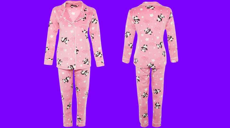 TRENDYOLMILLA POLAR PYJAMA MET LANGE MOUWEN THMAW22PT0359