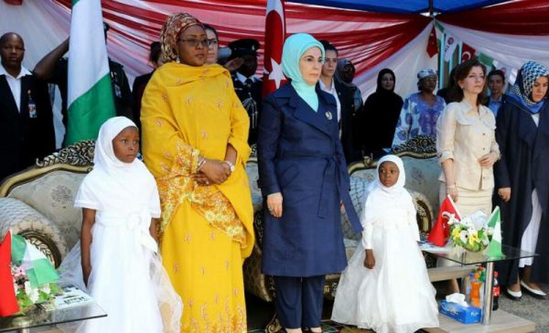 Bedankt van Emine Erdoğan voor de steun van Buhari!