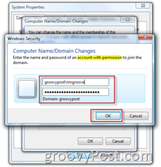 Windows 7 of Vista Word lid van een Active Directory AD-domein