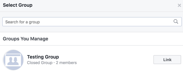 Koppel uw Facebook-groep aan andere groepen.