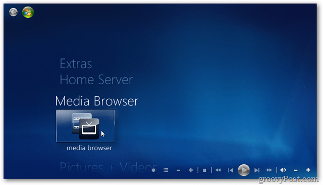 Bekijk videopodcasts in Windows 7 Media Center