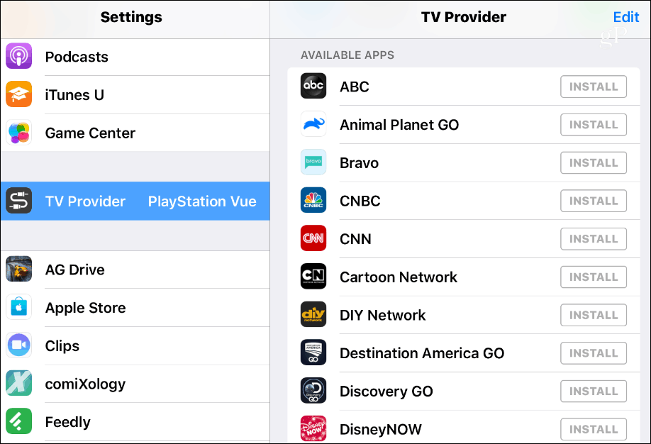Tv-aanbieder iOS Beschikbare apps