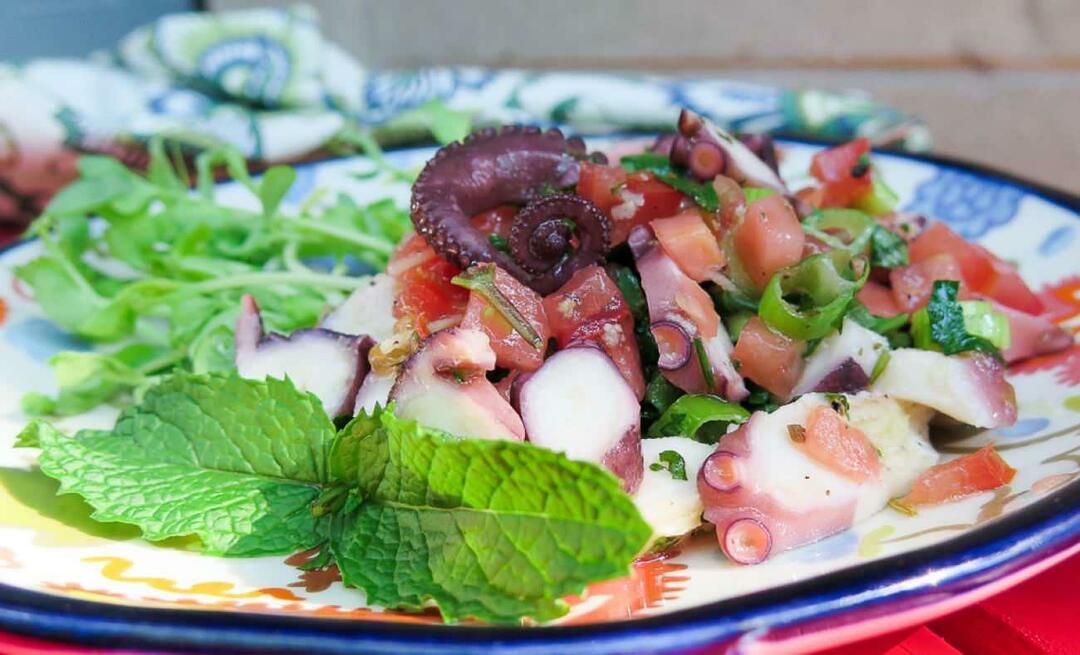 Hoe maak je octopussalade en wat zijn de kneepjes van octopussalade?