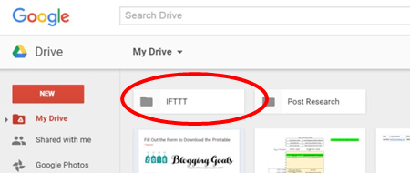 google drive open ifttt-map