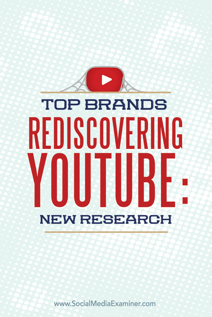 onderzoek toont aan dat topmerken YouTube herontdekken