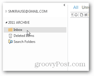 hoe maak je een pst-bestand voor Outlook 2013 - nieuwe mapinbox