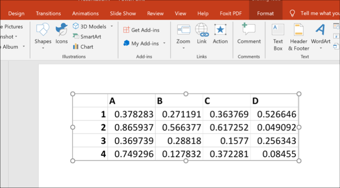 Excel-gegevens als een object in PowerPoint