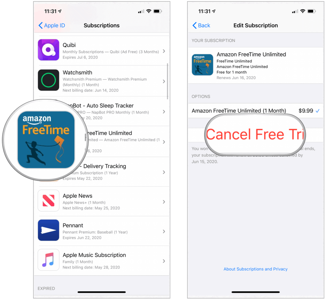 App Store Annuleer gratis proefperiode