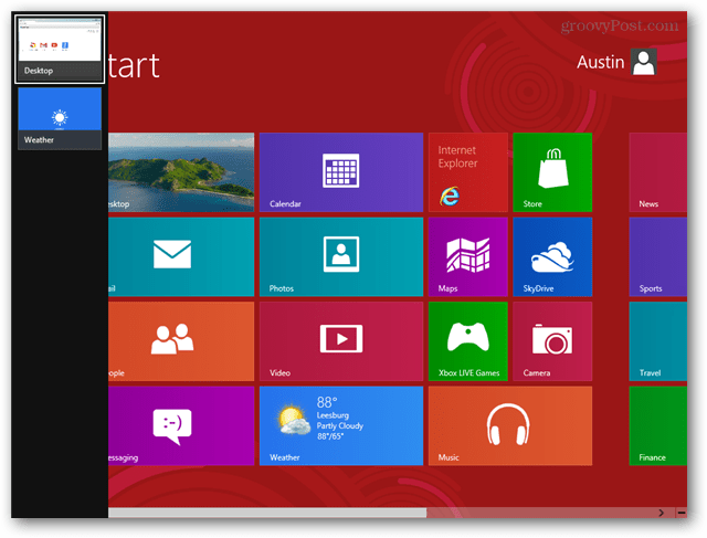 Wissel snel tussen Windows 8-apps via het toetsenbord