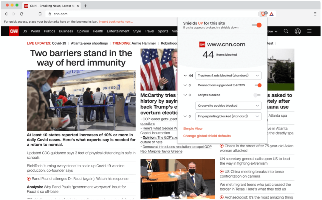 CNN voorbeeldwebsite