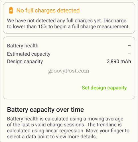 Controleer de batterijstatus op de Android AccuBattery-app