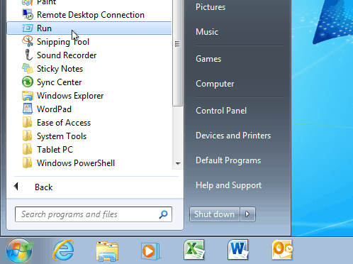 Startmenu van Windows 7