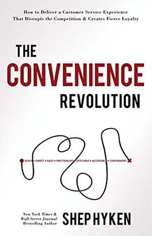 Dit is een screenshot van de omslag van Shep Hyken's nieuwste boek, The Convenience Revolution.