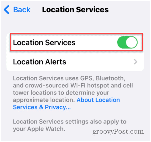 iPhone-locatieservices