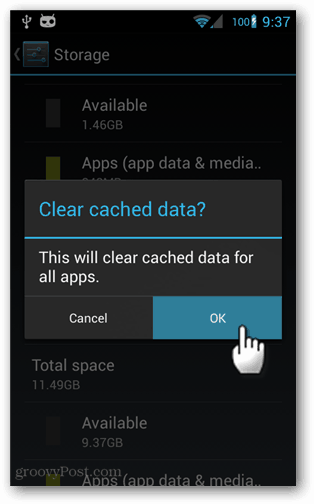 Hoe alle gecachte app-gegevens op Android 4.2+ te wissen