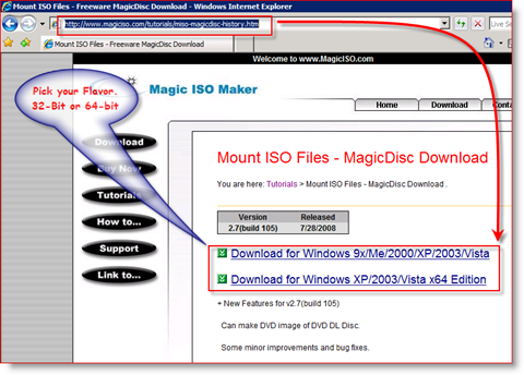 MagicISO x86 en x64 downloadlink voor Windows Server 2008