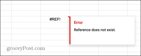 google sheets ref-fout