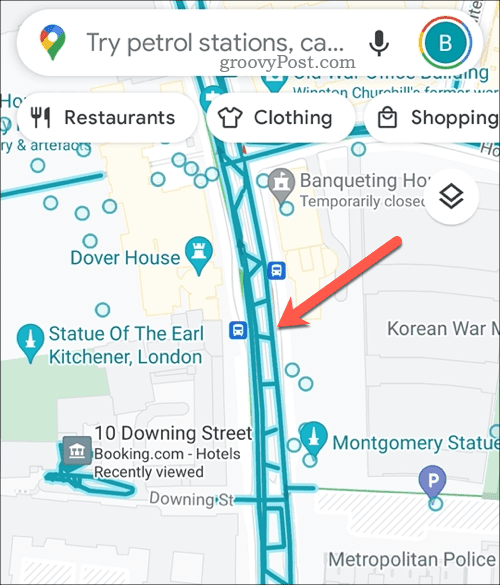 Selecteer Google Maps Streetview-pad