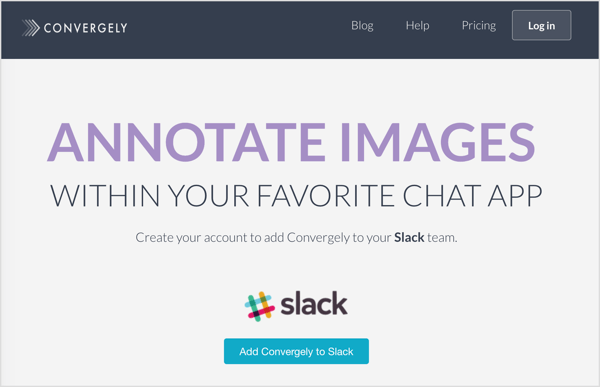 Voeg Convergely toe aan Slack.